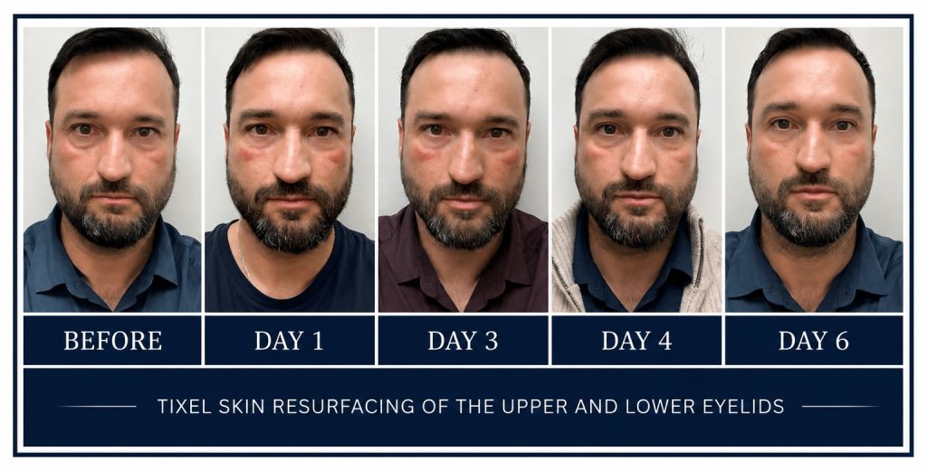 Results of Tixel Treatment of Upper & Lower Eyelids Tixel skin rejuvenation